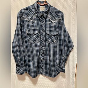 Ariat Retro Fit Women's Size XL Snap Button Long Sleeve Flannel Shirt Western